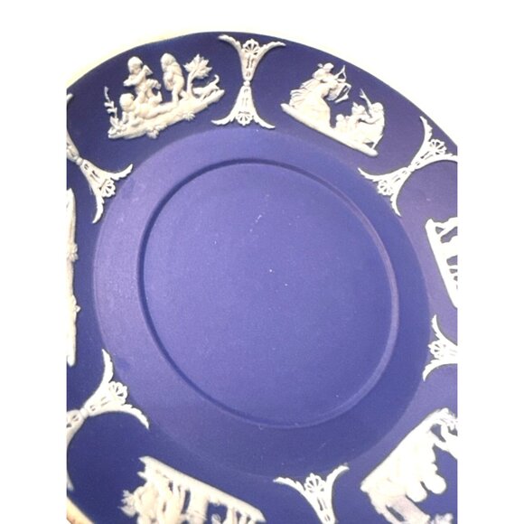 Wedgwood Jasperware Blue & White Demitasse Cup & Saucer Set RARE - Picture 6 of 8